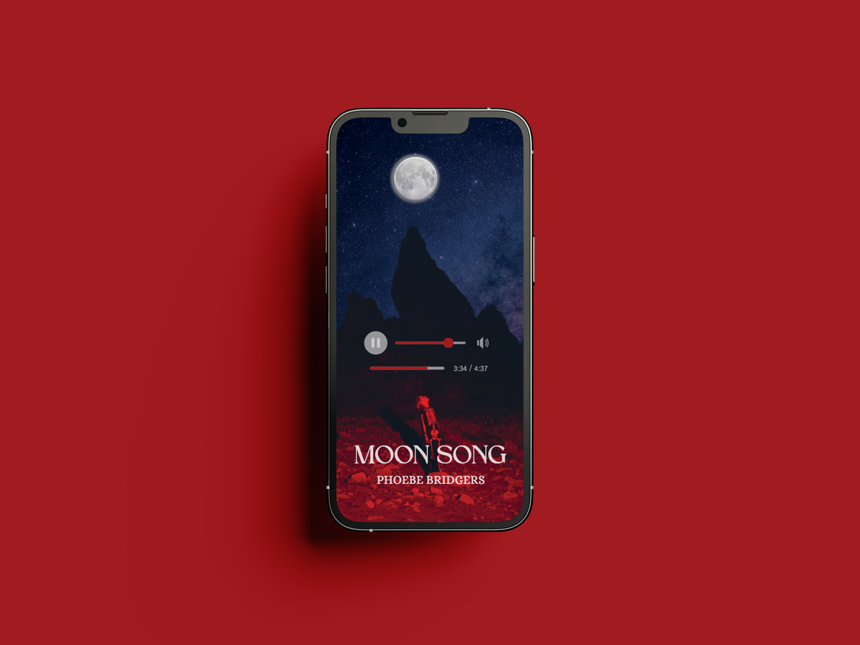 Moon Song screen mockup moon risen in the sky